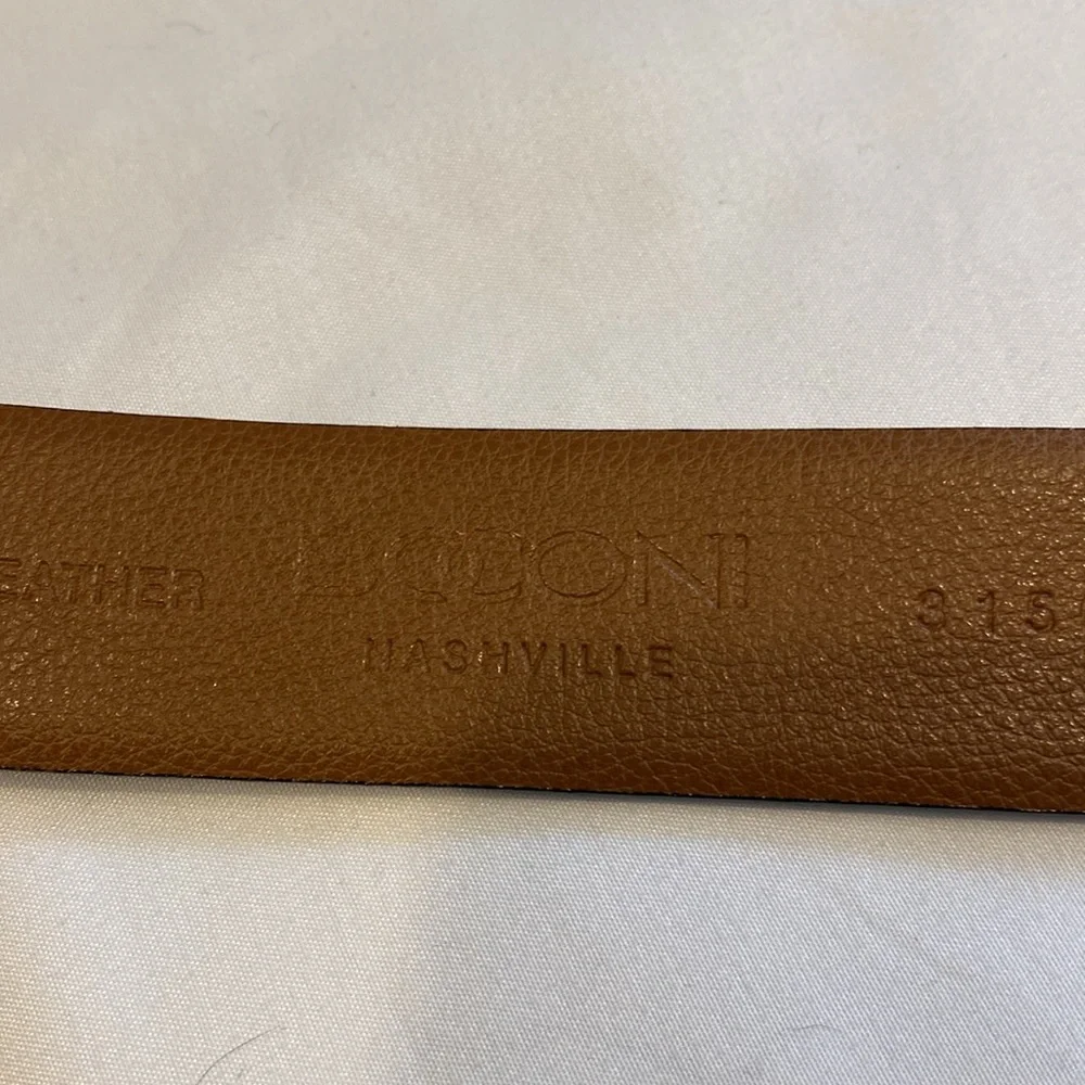 NWT Boconi Nashville brown leather belt size 32